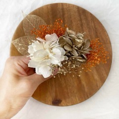 ヘアアクセサリー 髪飾り ドライフラワーの画像