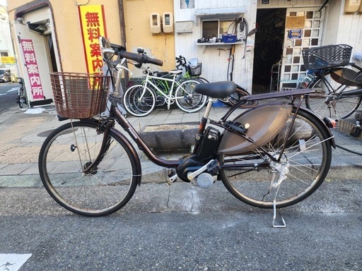 『ＳＡＬＥ　20％』　電動自転車　パナソニック　２６インチ　バッテリー　１２ＡＨ　充電器　付き　茶色　配達可能