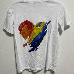 カラフルハート プリントTシャツ Sサイの画像
