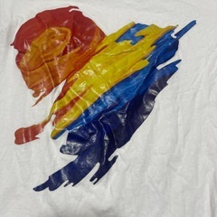 カラフルハート プリントTシャツ Sサイの画像