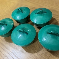 【済】備前焼　龍峰窯のお椀5点セットの画像