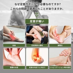 新品・未使用！足首用サポーター ブラック 人間工学デザイン スポーツ 男女兼用　足首の画像