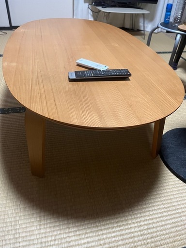 無印良品　楕円こたつ　ナチュラル