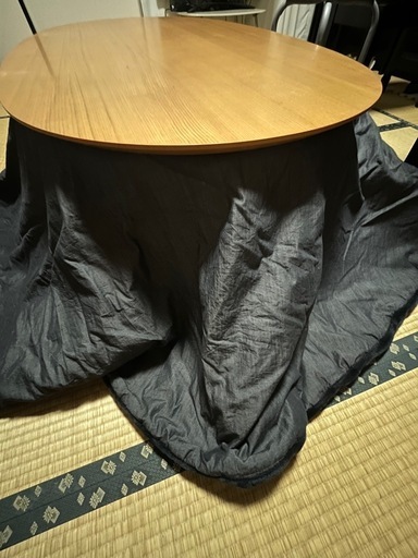 無印良品　楕円こたつ　ナチュラル