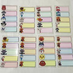 アンパンマン　お名前シール/ネームステッカー/防水シール　16シート(80枚)セットの画像