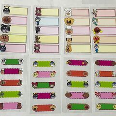 アンパンマン　お名前シール/ネームステッカー/防水シール　16シート(80枚)セットの画像