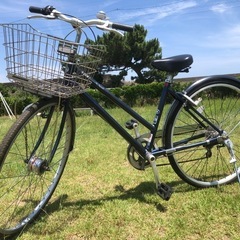 整備済◆２７インチ　シティサイクル　ブリヂストン　自転車　6段変...