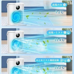新品！冷風機 冷風扇 卓上冷風機 小型 空気清浄 900ml USB給電式 コンパクト 扇風機の画像