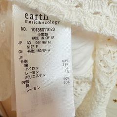 earth カットソー　Fサイズの画像
