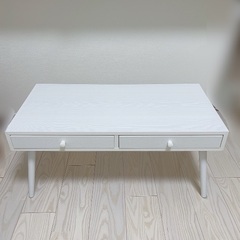 荻原 ローテーブル 両側から取り出せる引出し付き。モダンなデザイ...