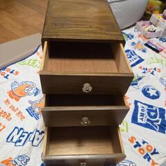 【売約済】昭和レトロ 中古品 3段 入れ物 小引出し の画像