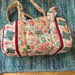 花柄ショルダーバッグ　ハンドメイド風　　ハンドバッグ　ボックスタイプの画像
