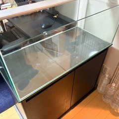 90cmガラス水槽 ロータイプ（ライト･台付き）の画像