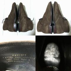 HERRING SHOES　イングランド製　スエードチャッカブーツ　uk8　ダークブラウン ヘリングシューズ　管No.X8の画像