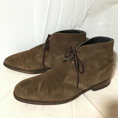HERRING SHOES　イングランド製　スエードチャッカブーツ　uk8　ダークブラウン ヘリングシューズ　管No.X8の画像