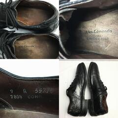 試着交換OK！70-80’s？Vintage 　アレンエドモンズ　サドルシューズ　ビジネスシューズ〈黒/BLACK/ブラック〉size9A　Vintage/　/メンズ//men's 菅NO.WZF-91の画像