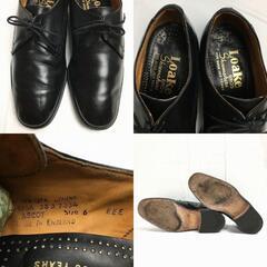 試着交換OK！Loake/ローク　イングランド製　Vintage 　プレーントゥ　ビジネスシューズ〈黒/BLACK/ブラック〉size6EEE　24.5-25.0/メンズ//men's 菅NO.WZF-67の画像