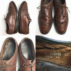 試着交換OK！1987年製？　FLORSHEIM　フローシャイム　ケンムール　ウイングチップ　ビジネスシューズ〈ブラウン/茶/BROWN〉size10E　27.5-28.0/メンズ//men's 菅NO.WZF-42の画像