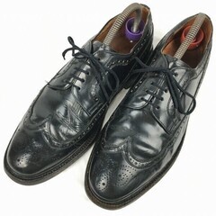 試着交換OK！CHEANEY/チーニー　Vintage 　size27.0-27.5-28.0程度　ウイングチップ/ビジネスシューズ〈黒/BLACK/ブラック〉メンズ//men's 菅NO.WZF-167の画像