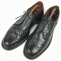 試着交換OK！ジョンストン＆マーフィー/アリストクラフト　Vintage 　ロングウイングチップ〈黒/BLACK/ブラック〉size11D/B：28.5-29.5程度/メンズ//men's 菅NO.WZF-164の画像