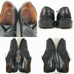 試着交換OK！ジョンストン＆マーフィー/アリストクラフト　Vintage 　ロングウイングチップ〈黒/BLACK/ブラック〉size11D/B：28.5-29.5程度/メンズ//men's 菅NO.WZF-164の画像