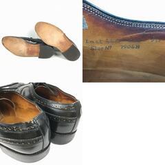 試着交換OK！Royal Tweed by Cheaney/チーニー　size9.5/28.0程度　イングランド製/Vintage 　ウイングチップ/シューズ〈黒/BLACK/ブラック〉メンズ//men's 菅NO.WZF-160の画像