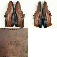 試着交換OK！希少Vintage 品　ANSI Z41 PT63 スチールトゥ　ウイングチップ〈ブラウン/茶/BROWN〉size7D/B　24.5-25.0程度/メンズ//men's 菅NO.WZF-156の画像