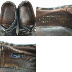 試着交換OK！60s-70s?Vintage 　HANOVER/ハノーバー　ロングウイングチップ〈黒/BLACK/ブラック〉size10B/AA　26.5-27.0-27.5程度/メンズ//men's 菅NO.WZF-153の画像