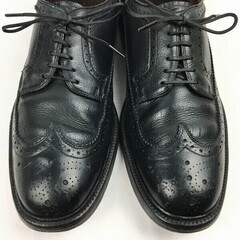 試着交換OK！60s-70s?Vintage 　HANOVER/ハノーバー　ロングウイングチップ〈黒/BLACK/ブラック〉size10B/AA　26.5-27.0-27.5程度/メンズ//men's 菅NO.WZF-153の画像