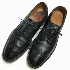 試着交換OK！1979年製？FRORSHEIM　フローシャイム　ケンムール　ロングウイングチップ　ビジネスシューズ〈黒/BLACK/ブラック〉size12B/メンズ//men's 菅NO.WZF-128の画像