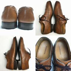 美品！試着交換OK！MAGNANNI　マグナーニ　ウイングチップ　ビジネスシューズ〈ブラウン/茶/BROWN〉size7.5D　Vintage/　/メンズ//men's 菅NO.WZF-114の画像