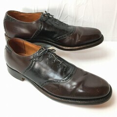 70s-80s/Vintage★THE WORTHMORE SHOE【サイズ10.5B　27.0-27.5】USA サドルシューズ　ビジネスシューズ　黒×こげ茶　管NO.WZF-11の画像