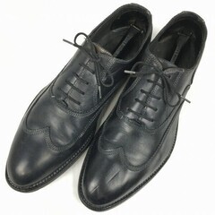 試着交換OK！SUTOR MANTELLASSI/ストールマンテラッシ　ウイングチップ/ビジネスシューズ〈黒/BLACK/ブラック〉size7.5/26.0程度　Vintage///men's 菅NO.WZE-185の画像