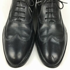 試着交換OK！SUTOR MANTELLASSI/ストールマンテラッシ　ウイングチップ/ビジネスシューズ〈黒/BLACK/ブラック〉size7.5/26.0程度　Vintage///men's 菅NO.WZE-185の画像