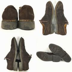 試着交換OK！Paraboot/パラブーツ　size12R　CHAMBORD/シャンボード　スエードUチップ　シューズ　ダークブラウン/茶/BROWN〉メンズ/shoes//men's 菅NO.WZD-192の画像