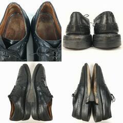 試着交換OK！FLORSHEIM/フローシャイム/インペリアル　ロングウイングチップ　ケンムール〈黒/BLACK/ブラック〉size9.5D/27.0-27.5　Vintage//men's 菅NO.WZD-190の画像