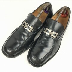 試着交換OK！フェラガモ　イタリア製　size9.5EE　オールレザー　ビットモカシン　スリッポンシューズ　ローファー〈黒/BLACK/ブラック〉メンズ〕/men's 菅NO.WZD-184の画像