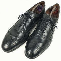試着交換OK！AllenEdomonds/アレンエドモンズ/McAllister　年代品フルブローグ　ウイングチップ〈黒/BLACK/ブラック〉size11.5D/28.5-29.5程度/メンズ//men's 菅NO.WZD-180の画像