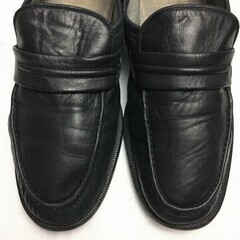 試着交換OK！CHURCH'S moccasins/チャーチ　size9G　イタリア製Vintage モデル　モカシン　スリッポン　ローファー〈黒/BLACK/ブラック〉〕/men's 菅NO.WZC-184の画像