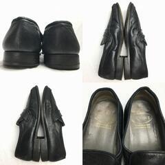 試着交換OK！CHURCH'S moccasins/チャーチ　size9G　イタリア製Vintage モデル　モカシン　スリッポン　ローファー〈黒/BLACK/ブラック〉〕/men's 菅NO.WZC-184の画像