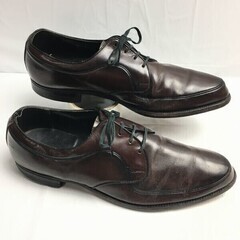 試着交換OK！50-60年代?　希少Vintage 　 the RAND shoe　Uチップ　サービスシューズ　ダークブラウン/茶/BROWN〉size10.5　28.0-28.5/メンズ//men's 菅NO.WZB-183の画像