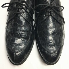 試着交換OK！1950s-60s?　幻の希少Vintage エドウィンクラップ　Edwin Clapp　型押しUチップ　シューズ〈黒/BLACK/ブラック〉size10　27.5-28.0　/men's 菅NO.WZB-180の画像