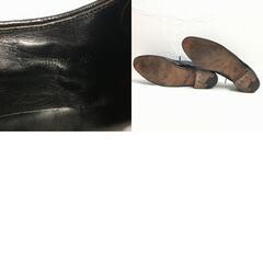 試着交換OK！1950s-60s?　幻の希少Vintage エドウィンクラップ　Edwin Clapp　型押しUチップ　シューズ〈黒/BLACK/ブラック〉size10　27.5-28.0　/men's 菅NO.WZB-180の画像
