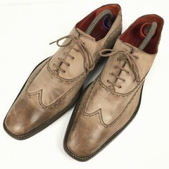 VISARUNO/ビサルノ　ウイングチップ/ビジネスシューズ　茶　サイズ43/27.5-28.0程度　管NO.WZA-428の画像