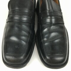 試着交換OK！CHEANEY/チーニー　Vintage タグ　size8　26.5程度　コインローファー/ビジネスシューズ〈黒/BLACK/ブラック〉Vintage〕/men's 菅NO.WZA-427の画像