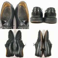 試着交換OK！70sVintage 　1973　FLORSHEIM/フローシャイム/インペリアル　ケンムール　ロングウイングチップ〈黒/BLACK〉size10C/26.5-27.0-27.5//men's 菅NO.WZA-399の画像