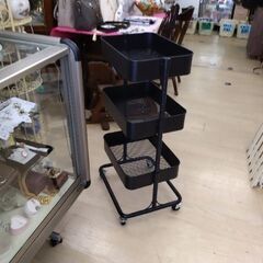 極上品　本棚　キッチンワゴン　スチール　棚　メタルラック　作業台...