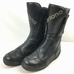 FRY Daytona/デイトナ　ドイツ製　バイクブーツ　ライディング　ツーリング　size38　23.5-24.0程度〈黒/BLACK/ブラック〉bike/　Boots/Shoes〕菅No.WT33の画像
