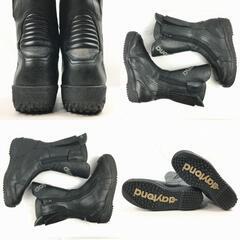 FRY Daytona/デイトナ　ドイツ製　バイクブーツ　ライディング　ツーリング　size38　23.5-24.0程度〈黒/BLACK/ブラック〉bike/　Boots/Shoes〕菅No.WT33の画像