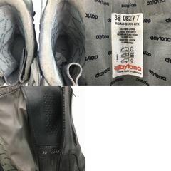 FRY Daytona/デイトナ　ドイツ製　バイクブーツ　ライディング　ツーリング　size38　23.5-24.0程度〈黒/BLACK/ブラック〉bike/　Boots/Shoes〕菅No.WT33の画像